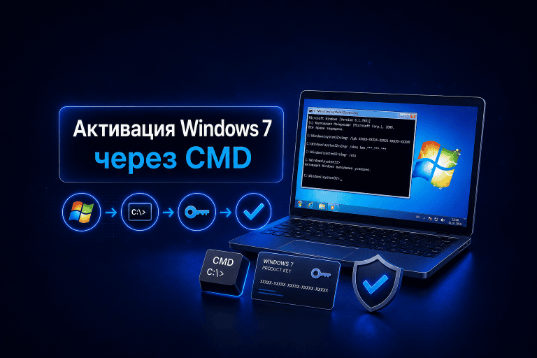 Как активировать Windows 7: способы активации через командную строку