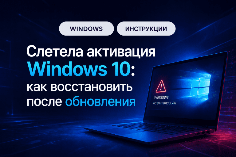 Слетела активация Windows 10: как восстановить после обновления