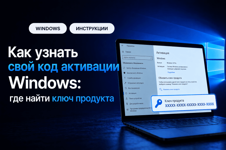 Как узнать свой код активации Windows: где найти ключ продукта