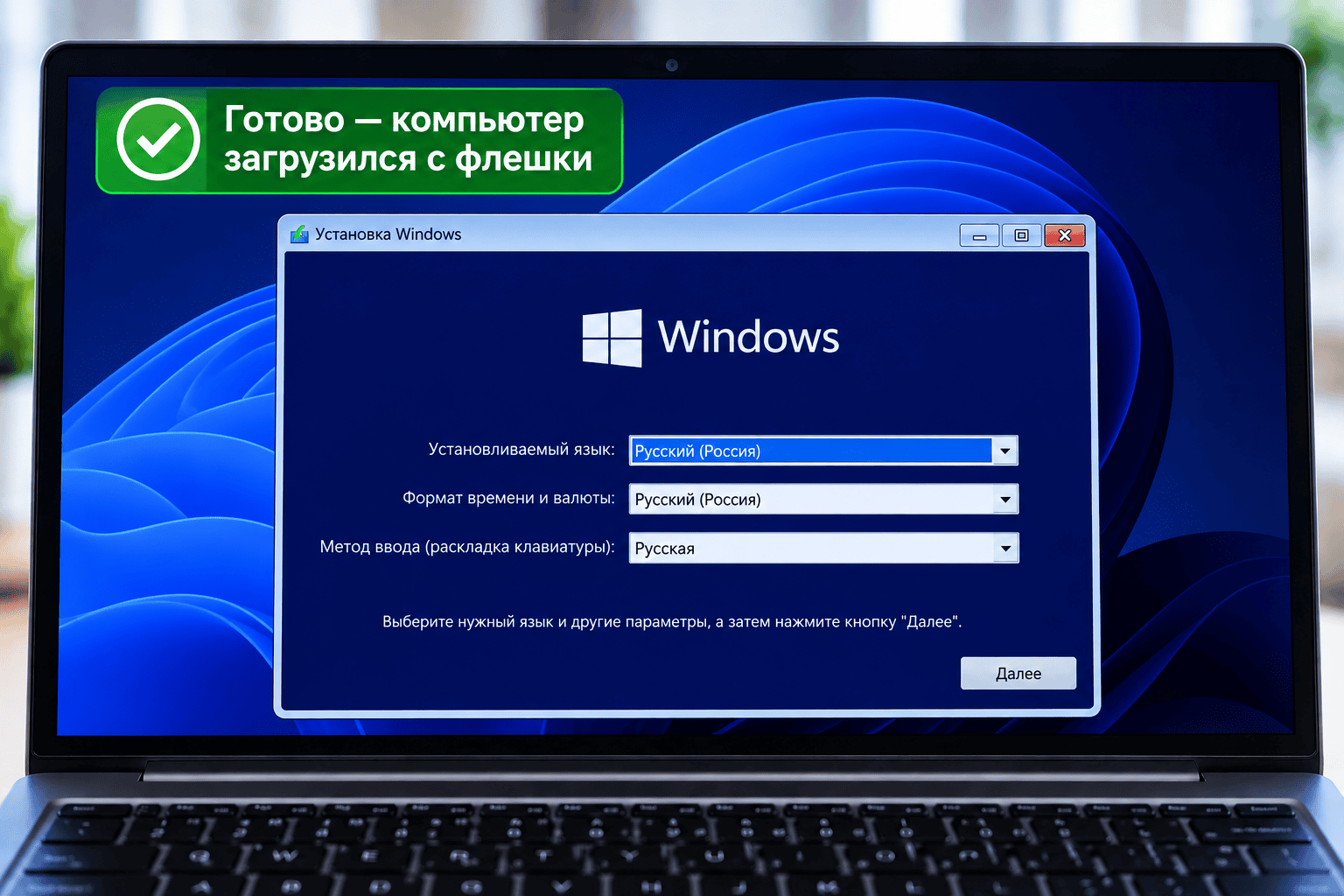 Как загрузиться с флешки: Boot Menu, BIOS и UEFI 3 Первое окно установщика Windows после загрузки компьютера с флешки